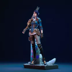 Figurine Caitlyn LoL Résine 1/7 | Kit à Peindre + Tutoriel Vallejo Aer