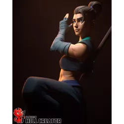 Figurine Beauregard – Moine combattante dynamique à peindre | FigurinesApeindre.fr