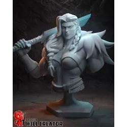 Yasha – Guerrière des Ombres | Figurine Fan Art Dark Fantasy