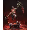 Socle infernal avec âme damnée et lave sur figurine dark fantasy
