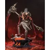 Figurine dark fantasy dans une mise en scène infernale inspirée de l’Enfer