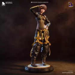 Opératrice Aéroportée d’élite
205 mm de puissance sci‑fi, sculptée avec un niveau de détail extrême en résine haute définition.