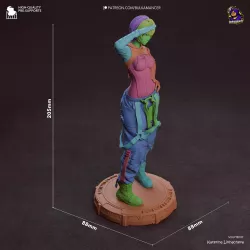 205 mm Sculpture originale ultra détaillée, pensée pour l’impression 3D haute résolution.