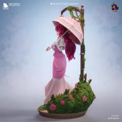 La dentelle, le rose, la perfection... L'ombrelle de Pénélope est une œuvre dans l'œuvre.