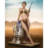 Statue Collector Princesse Leia Esclave & R2-D2 | Star Wars Le Retour du Jedi | Figurine à peindre