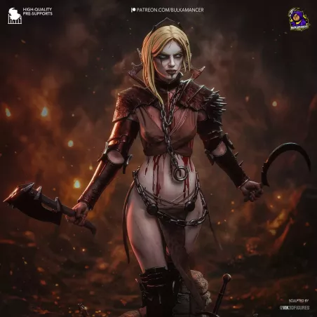 CLANG - Figurine Dark Fantasy 3D à Imprimer | Guerrière Gothique  Ensanglantée | VIK3DFIGURES -figurines à peindre