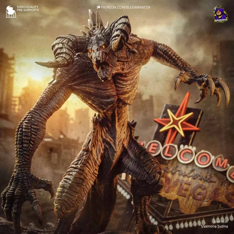 Figurine Deathclaw — Fallout New Vegas | Résine 1/12 | figurinesapeindre.fr