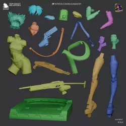 Kai - Figurine 3D Cyberpunk Guerrière | Bulkamancer Sculpts
