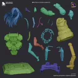Les pièces du modèle