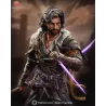 Un défi de peinture exceptionnel : OSL violet sur la lame, NMM sur les ceintures dorées, wet blending sur le manteau en cuir..