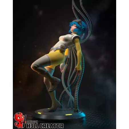 Figurine résine Motoko Kusanagi – Ghost in the Shell – Fan art H3LL Creator, vue d'ensemble