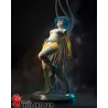 Socle futuriste techno-industriel avec rainures et diodes LED simulées – figurine Motoko Kusanagi Ghost in the Shell