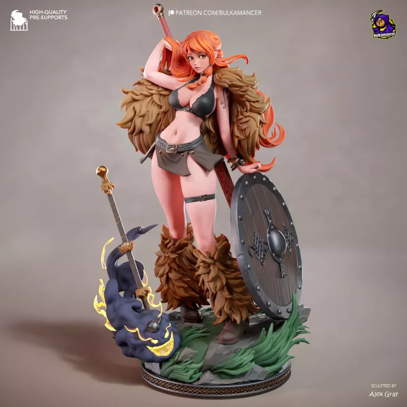 Figurine Nami One Piece – Style Viking 3D | figurine à peindre