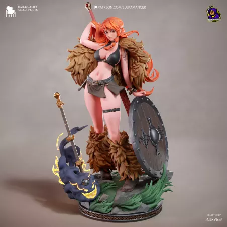 Figurine Nami One Piece – Style Viking 3D | figurine à peindre