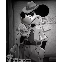 Figurine Jack Pepper - MOUSE: P.I. For Hire | Fan art résine 3D par H3LL Creator | Échelle 1:10 | Non peinte