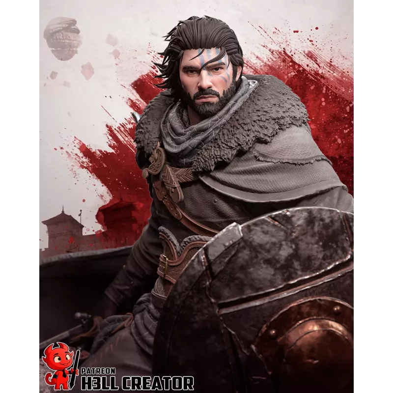 : Kliff – Crimson Desert | Figurine résine à peindre, échelle 1:10