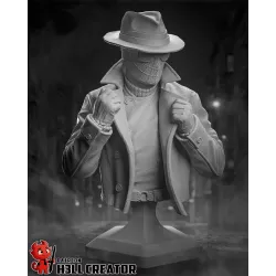 Buste Spider-Man Noir ultra-détaillé impression 3D résine