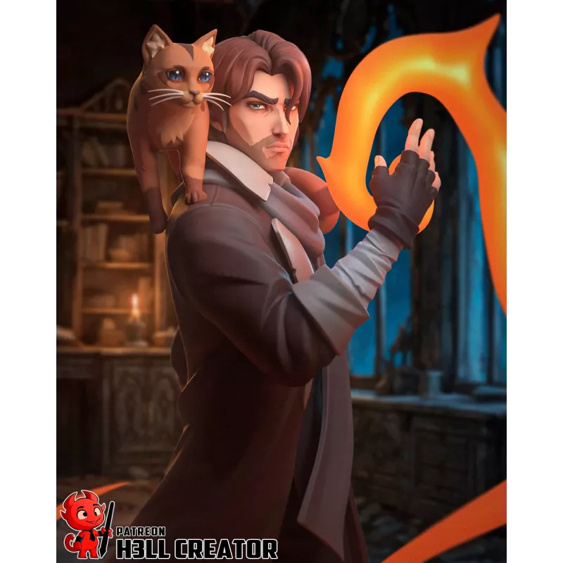 Caleb Widogast figurine à peindre détaillée