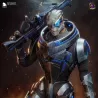 Garrus Vakarian dans sa version Archangel, prêt à faire feu sur le champ de bataille.