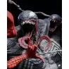 Le symbiote dévoile toute sa brutalité, avec sa mâchoire béante, sa langue déployée et son énergie destructrice.