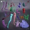 Présentation des pièces séparées, idéale pour visualiser le contenu du kit avant montage