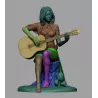 Rendu 3D de la figurine Lune, avec mise en valeur des volumes, des textures et des contrastes de matières.