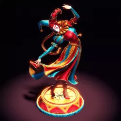 Un costume riche en contrastes pour une figurine à peindre au style unique et expressif.