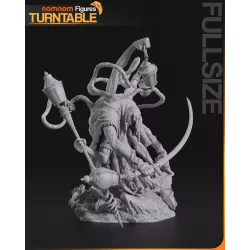 Lamp Master brandit sa grande lame courbe dans une pose agressive, renforçant son aura de boss final.