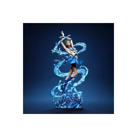 Sailor Mercury en pleine invocation de son pouvoir aquatique.