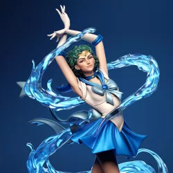 Une pose élégante qui met en valeur toute la grâce du personnage.
