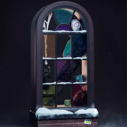 Une pose élégante et dynamique pour cette Spider-Gwen collector, sublimée par un décor travaillé