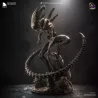 Le xénomorphe se dresse sur un socle organique, dans une pose tendue et menaçante qui met en valeur sa silhouette emblématique.