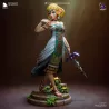 Vue frontale complète de Zelda avec son socle décoratif inspiré de l’univers fantasy.