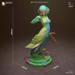 Vue générale de la figurine Zelda, une pièce élégante et détaillée à peindre.