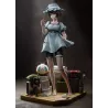 Vue principale de la figurine de Mayuri Shiina, représentée au cœur d’un diorama rétro inspiré de Steins;Gate.