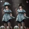 Vue comparative de la figurine, présentant deux variantes de coiffure : avec chapeau bleu et sans chapeau.