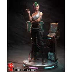 Figurine à peindre cyberpunk inspirée de Judy Alvarez – Présentation détaillée