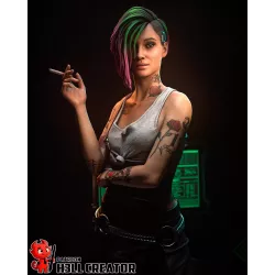 Figurine à peindre cyberpunk inspirée de Judy Alvarez – Présentation détaillée