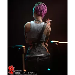 Figurine à peindre cyberpunk inspirée de Judy Alvarez – Présentation détaillée