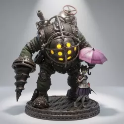 Big Daddy et Little Sister, figurine résine à peindre inspirée de BioShock.