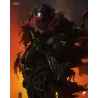 Le regard perçant de Vincent Valentine, la cape en lambeaux soulevée par le souffle de l'explosion derrière lui.