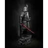 Figurine complète Darth Vader Samouraï sur socle rocheux, sabre laser rouge à la main
