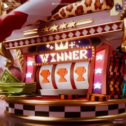 Jackpot ! La machine à sous affiche fièrement “WINNER” et aligne trois trophées.