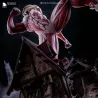 Zoom sur l'anatomie musculaire écorchée de ce modèle sculpté par Alex Gra