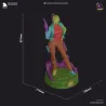 Dimensions officielles de la figurine Claire Redfield de Bulkamancer : 237 mm de hauteur sur un socle de 119 x 120 mm.