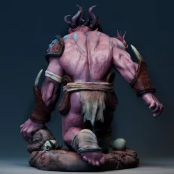 Dos diorama impression 3D Dragon Age détails sculpture anatomique