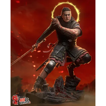Coen, le Vespéral de Dawnwalker : vue d'ensemble de la sculpture 1/10 par Hell Creator