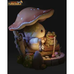 Découvrez la figurine à peindre Chibi complète « A Friend by the Water », un diorama forestier plein de douceur et de poésie.