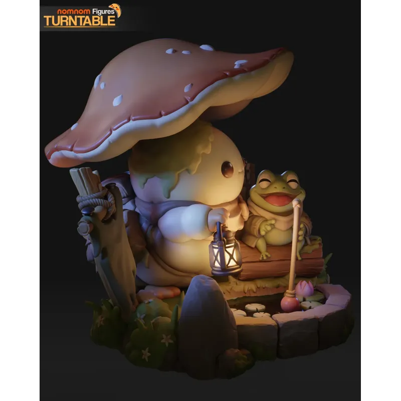 Découvrez la figurine à peindre Chibi complète « A Friend by the Water », un diorama forestier plein de douceur et de poésie.