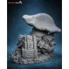 Des détails sculptés avec précision, de la cage de la lanterne rétro jusqu'aux sangles de son sac à dos.